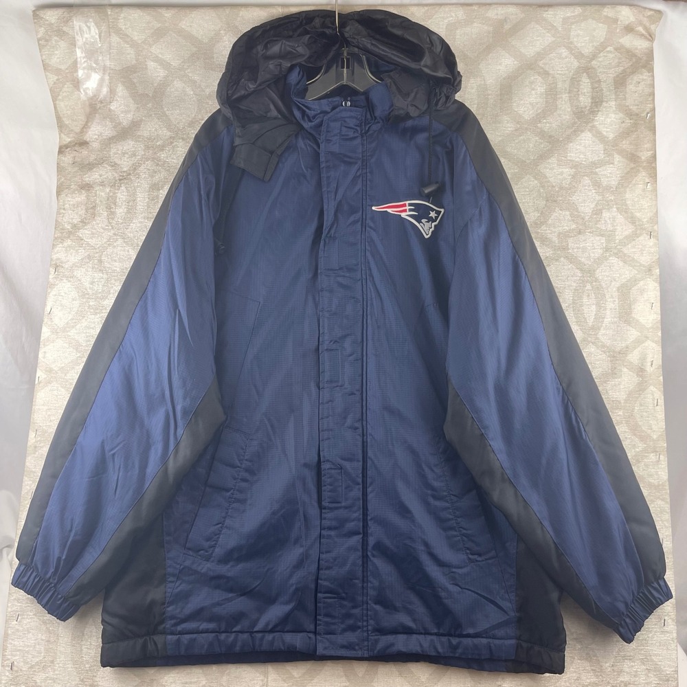 NFL New England Patriots Hooded Jacket‎ Navy Black Mens Medium L04280-PAT